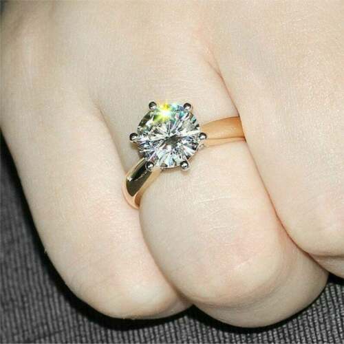 2.5 Carat Round Cut Diamond Engagement Ring for Women, Wedding Ring