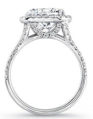 2.5 Carat Round Cut Diamond Engagement Ring for Women, Halo Ring Set, Wedding Ring