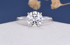 2.5 Carat Round Cut Diamond Engagement Ring for Women, Wedding Ring