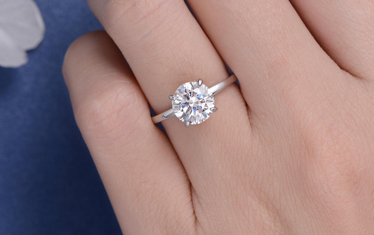 2.5 Carat Round Cut Diamond Engagement Ring for Women, Wedding Ring