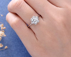 2 Carat Round Cut Diamond Engagement Ring for Women, Wedding Ring