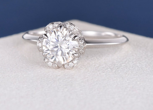 2 Carat Round Cut Diamond Engagement Ring for Women, Wedding Ring