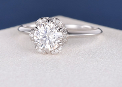 2 Carat Round Cut Diamond Engagement Ring for Women, Wedding Ring