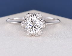 2 Carat Round Cut Diamond Engagement Ring for Women, Wedding Ring