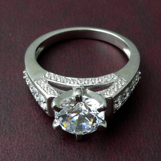 2.5 Carat Round Cut Diamond Engagement Ring for Women, Wedding Ring, Christmas Gifts