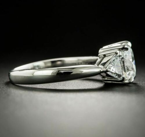 2 Carat Oval Cut Diamond Engagement Ring for Women, Three Stone Ring, Wedding Ring