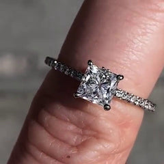 2 Carat Princess Cut Diamond Engagement Ring For Women, Wedding Ring, Anniversary Gifts