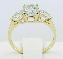 2 Carat Round Cut Diamond Engagement Ring for Women, Three Stone Ring, Wedding Ring