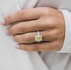 2 Carat Brown Round Cut Diamond Engagement Ring for Women, Wedding Ring, Bridal Set