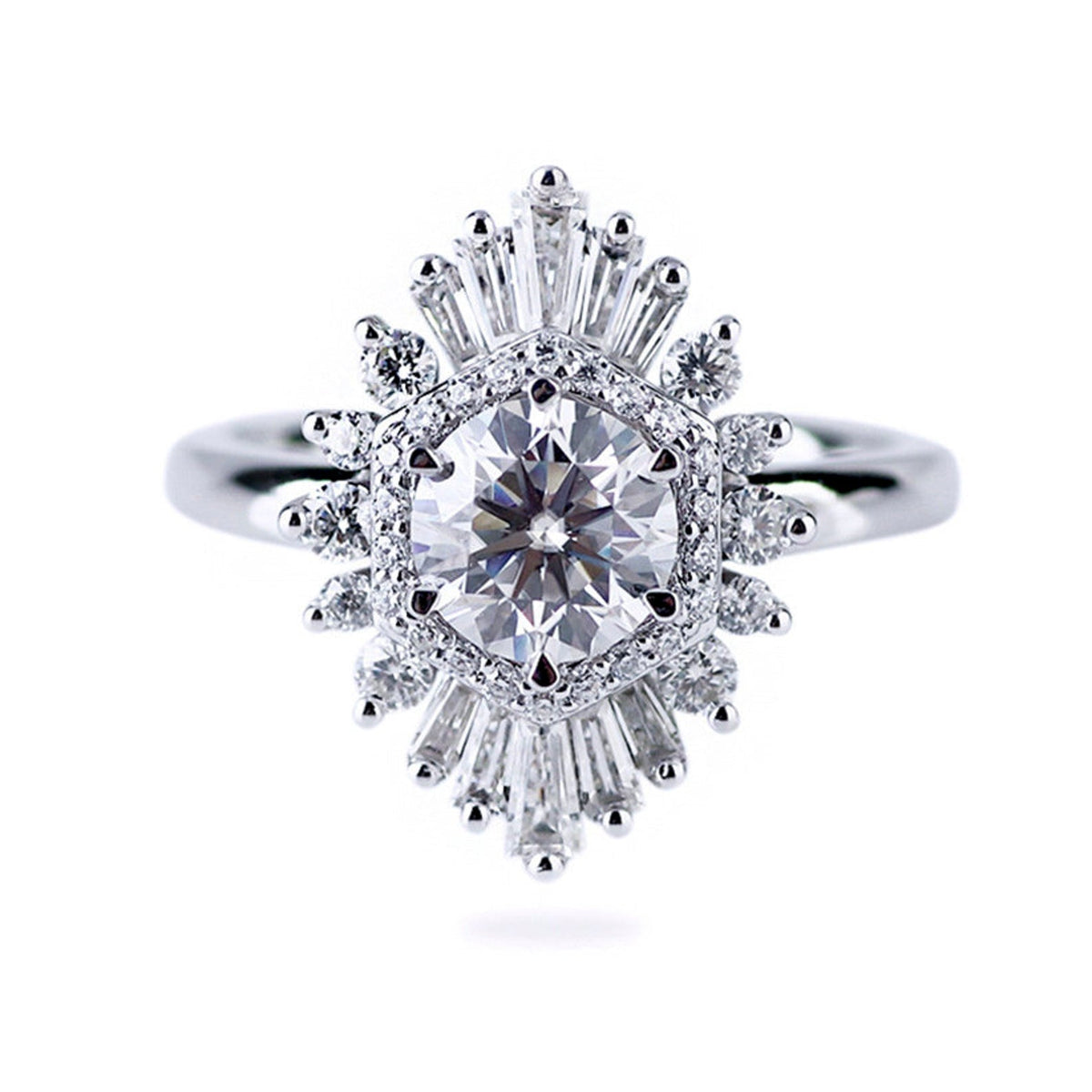 1.5 Carat Round Cut Diamond Engagement Ring for Women, Wedding Ring