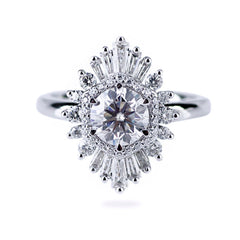 1.5 Carat Round Cut Diamond Engagement Ring for Women, Wedding Ring