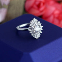 1.5 Carat Round Cut Diamond Engagement Ring for Women, Wedding Ring