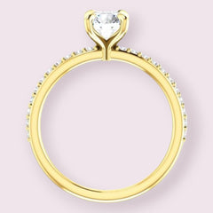 1.30 Carat Round CVD Lab Grown Diamond Engagement  Ring for Women, Solitaire Accents Anniversary Gifts, Christmas Gifts, Wedding Ring