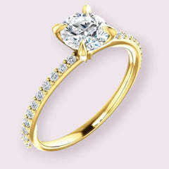 1.30 Carat Round CVD Lab Grown Diamond Engagement  Ring for Women, Solitaire Accents Anniversary Gifts, Christmas Gifts, Wedding Ring