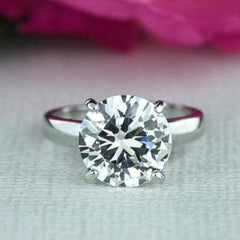 3 Carat Round Cut Diamond Engagement Ring for Women, Solitaire Ring, Wedding Ring