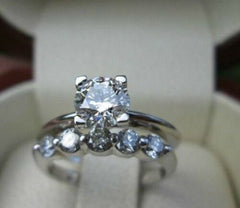 2 Carat Round Cut Diamond Engagement Ring For Women, Bridal Set Wedding Ring, Christmas Gifts