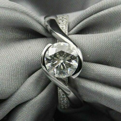 1.5 Carat Round CVD Lab Grown Diamond Engagement Ring For Women, Christmas Gifts, Anniversary Gifts, Promise Ring, Wedding Ring