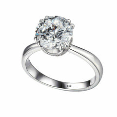 3 Carat Round Cut Diamond Engagement Ring For Women, Wedding Ring