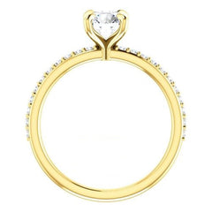 1.30 Carat Round CVD Lab Grown Diamond Engagement  Ring for Women, Solitaire Accents Anniversary Gifts, Christmas Gifts, Wedding Ring