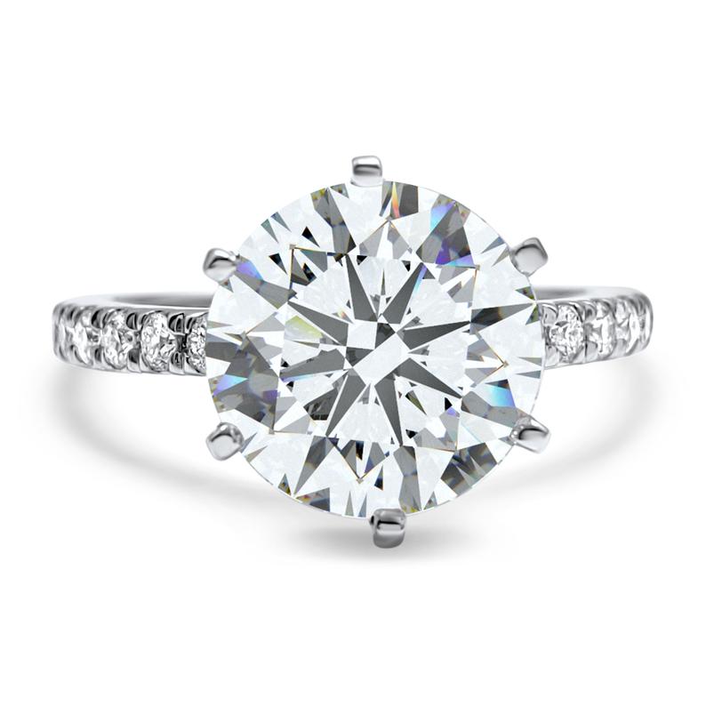 3.5 Carat Round Cut Diamond Engagement Ring for Women, Wedding Ring