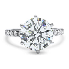 3.5 Carat Round Cut Diamond Engagement Ring for Women, Wedding Ring