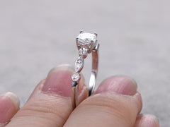 1 Carat Round Cut Diamond Engagement Ring for Women, Wedding Ring