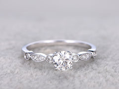 1 Carat Round Cut Diamond Engagement Ring for Women, Wedding Ring