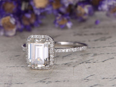 2.5 Carat Emerald Cut Diamond Engagement Ring for Women, Wedding Ring, Anniversary Gifts For Her