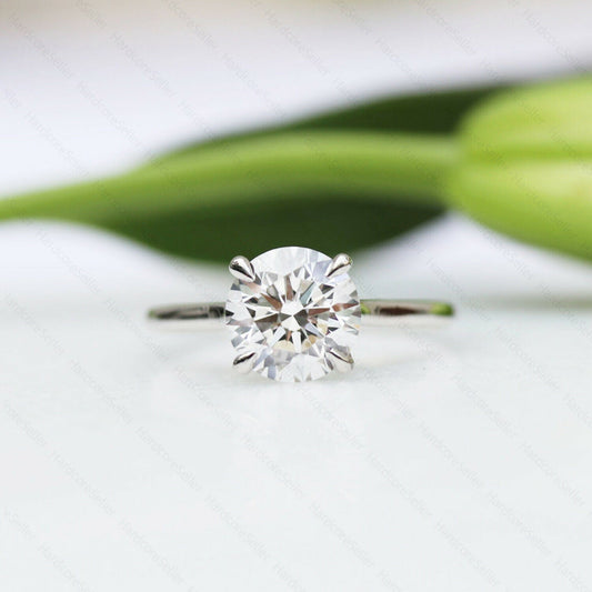 2 Carat Round Cut Diamond Engagement Ring for Women, Wedding Ring, Solitaire Ring