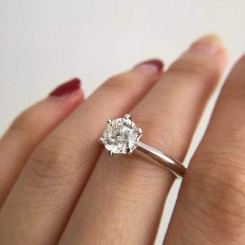 2 Carat Round Cut Diamond Engagement Ring for Women, Solitaire Ring, Wedding Ring