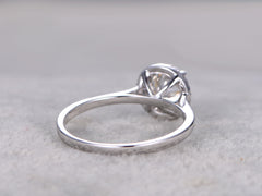 2 Carat Round Cut Diamond Engagement Ring for Women, Halo Ring Set, Wedding Ring