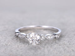 1 Carat Round Cut Diamond Engagement Ring for Women, Wedding Ring