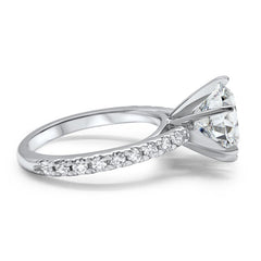 3.5 Carat Round Cut Diamond Engagement Ring for Women, Wedding Ring