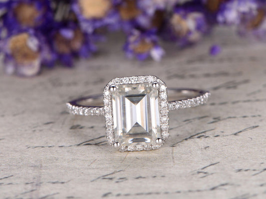 2.5 Carat Emerald Cut Diamond Engagement Ring for Women, Wedding Ring, Anniversary Gifts For Her