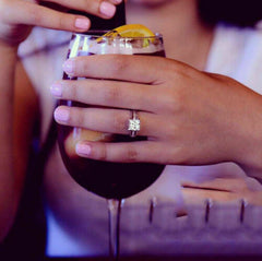 2 Carat Princess Cut Diamond Engagement Ring For Women, Bridal Set Wedding Ring, Christmas Gifts