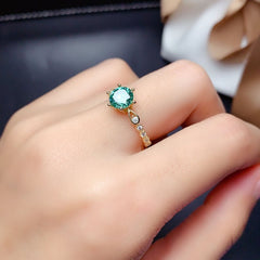 2 Carat Green Round Cut Diamond Engagement Ring for Women, Wedding Ring, Christmas Gifts, Anniversary Gifts For Her
