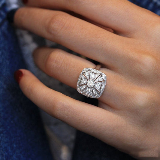 0.50 CT Round Cut Diamond Engagement Ring for Women, Wedding Ring