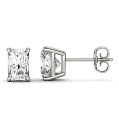 3 TCW Radiant Cut Diamond Stud Earrings For Women, Wedding Earrings, Anniversary Gifts, Christmas Gifts
