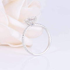 2 Carat Round Cut Diamond Engagement Ring for Women, Wedding Ring, Hidden Halo Ring