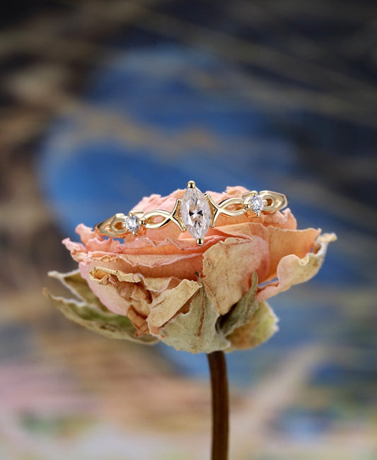 1 Carat Marquise Cut Diamond Engagement Ring for Women, Wedding Ring, Christmas Gifts