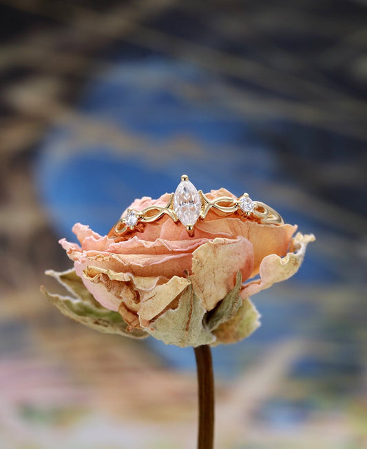 1 Carat Marquise Cut Diamond Engagement Ring for Women, Wedding Ring, Christmas Gifts