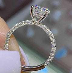 3 Carat Round Cut Diamond Engagement Ring for Women, Wedding Ring, Anniversary Gifts For Her