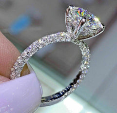 3 Carat Round Cut Diamond Engagement Ring for Women, Wedding Ring, Anniversary Gifts For Her