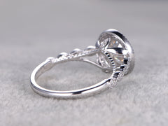 1 Carat Round Cut Diamond Engagement Ring for Women, Halo Ring, Wedding Ring