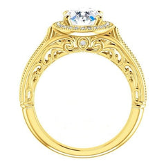 2.5 Carat Oval Engagement Ring For Women, Halo Engagement Ring, CVD Lab Grow Diamond Wedding Ring, Anniversary Gifts, Christmas Gifts