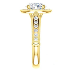 2.5 Carat Oval Engagement Ring For Women, Halo Engagement Ring, CVD Lab Grow Diamond Wedding Ring, Anniversary Gifts, Christmas Gifts