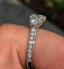 2.5 Carat Cushion Cut Diamond Engagement Ring for Women, Wedding Ring, Christmas Gifts