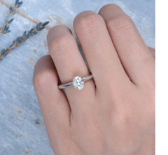 2 Carat Oval Cut Diamond Engagement Ring for Women, Wedding Ring, Anniversary Gifts