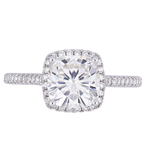 4 Carat Cushion Cut Diamond Engagement Ring for Women, Wedding Ring
