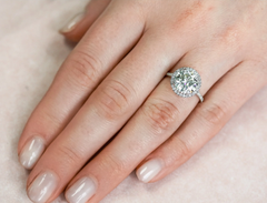 3.5 Carat Round Cut Diamond Engagement Ring for Women, Wedding Ring